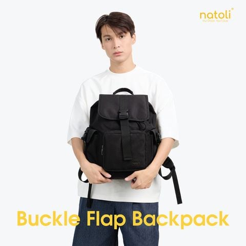 Balo nam nữ học sinh NATOLI -  BST Buckle Flap Backpack B31