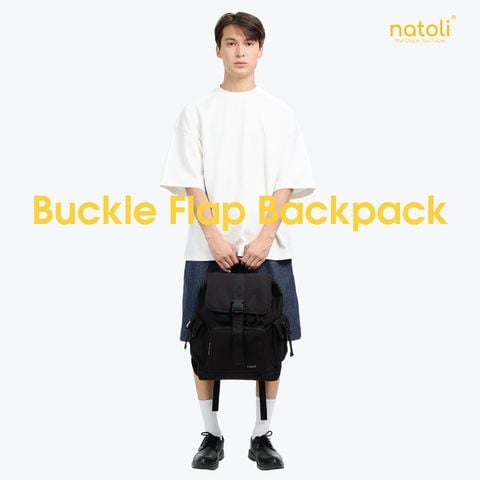 Balo nam nữ học sinh NATOLI -  BST Buckle Flap Backpack B31