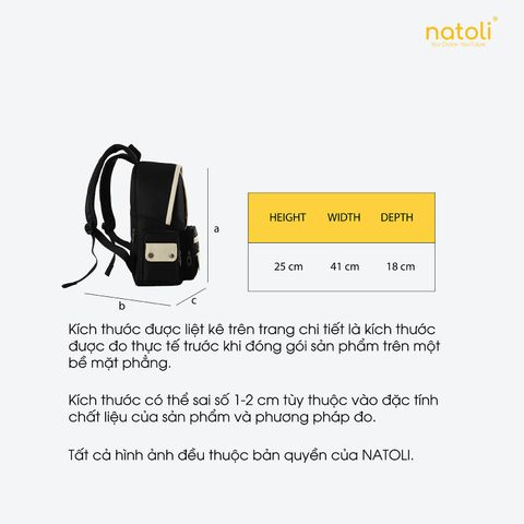 Balo đi học nam nữ NATOLI - BST Fashion Stripe Backpack B33