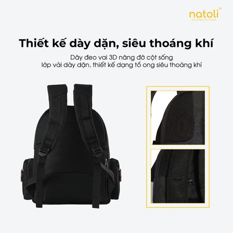 Balo đi học nam nữ NATOLI - BST Fashion Stripe Backpack B33