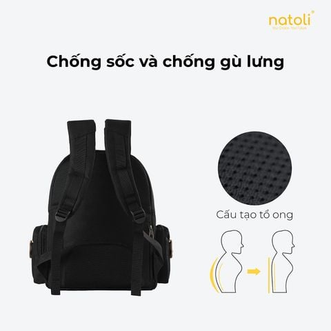 Balo đi học nam nữ NATOLI - BST Fashion Stripe Backpack B33
