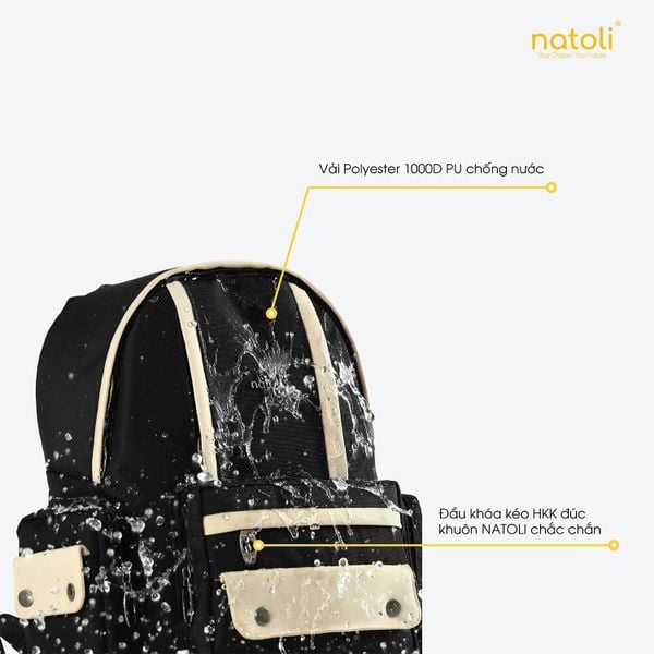 Balo đi học nam nữ NATOLI - BST Fashion Stripe Backpack B33