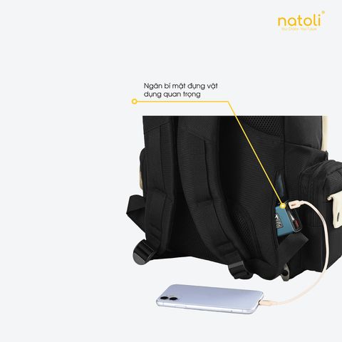 Balo đi học nam nữ NATOLI - BST Fashion Stripe Backpack B33