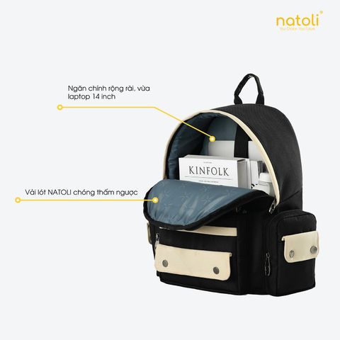 Balo đi học nam nữ NATOLI - BST Fashion Stripe Backpack B33