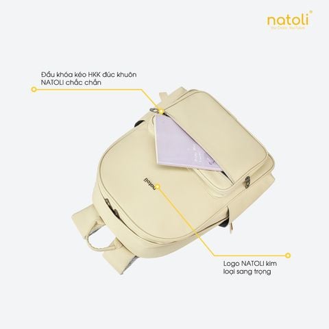 Balo da đi học NATOLI BST Unisex Leather School Backpack B27