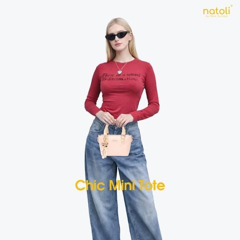 Túi đeo chéo da cầm tay NATOLI BST Chic Mini Tote T32