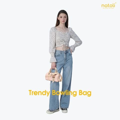 Túi đeo chéo da NATOLI - BST Trendy Bowling Bag T37