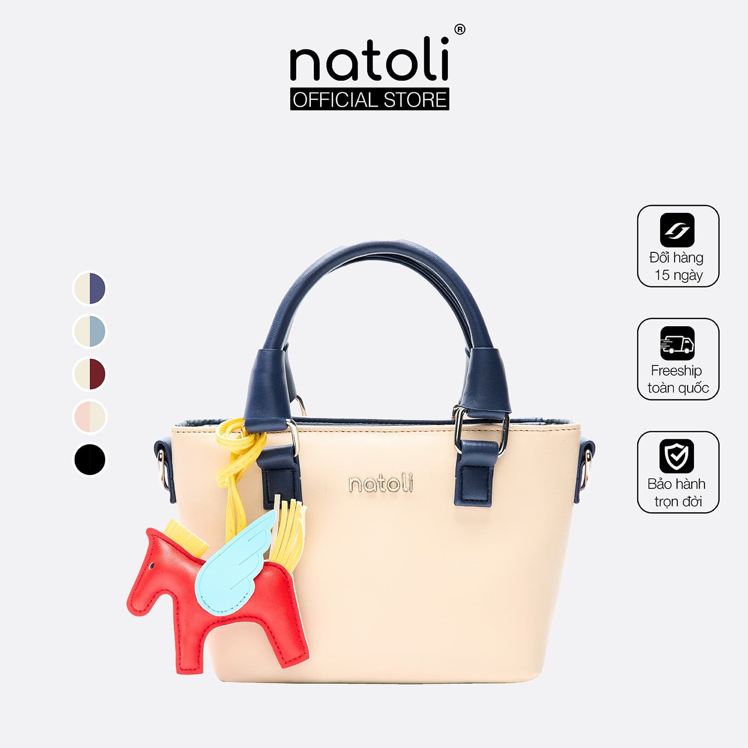 Túi đeo chéo da cầm tay NATOLI BST Chic Mini Tote T32