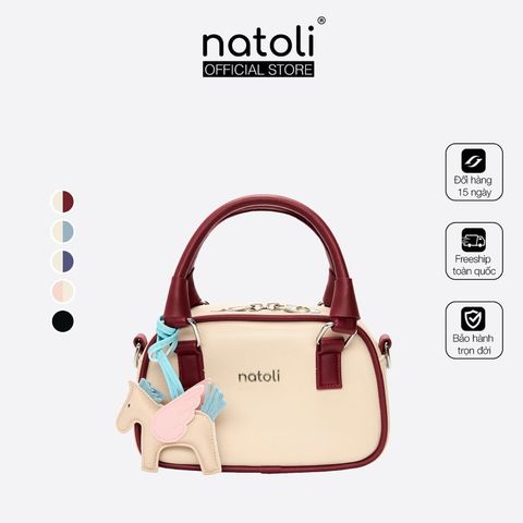 Túi đeo chéo da nam nữ NATOLI - BST Color-Block Crossbody Bag T39