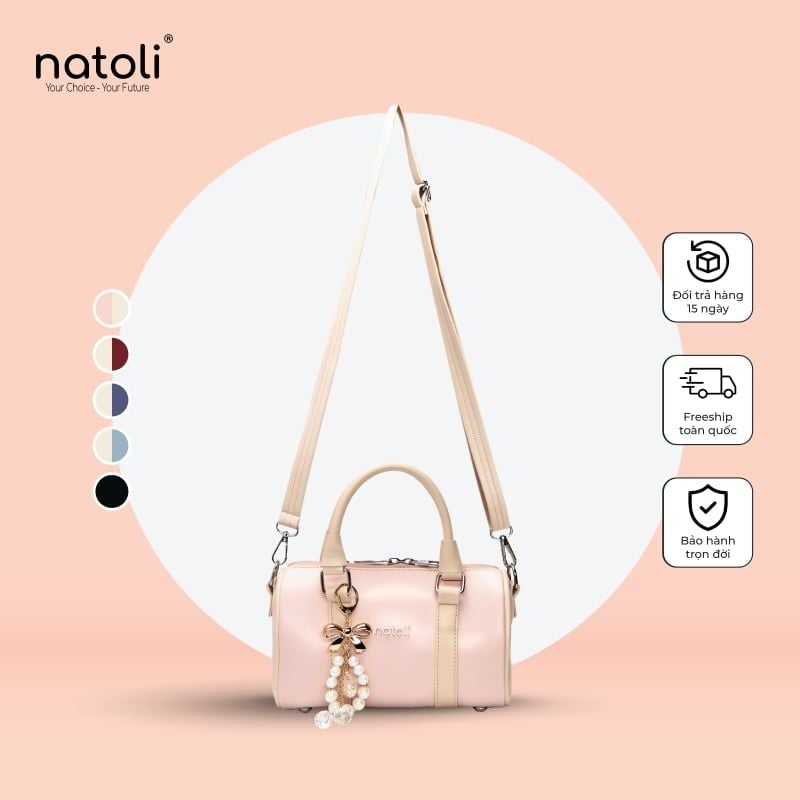 Túi đeo chéo da NATOLI - BST Trendy Bowling Bag T37