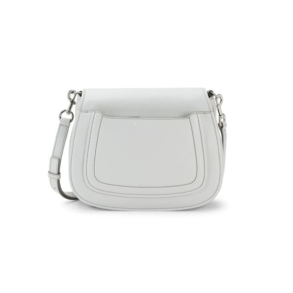  Marc Jacobs Empire City Leather Messenger Bag - Light Grey 