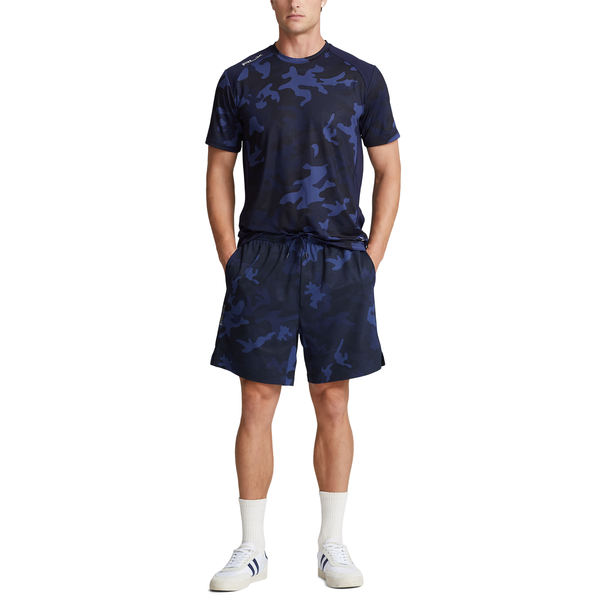  Ralph Lauren RLX Compression-Lined Golf-Camo Short - Blue 