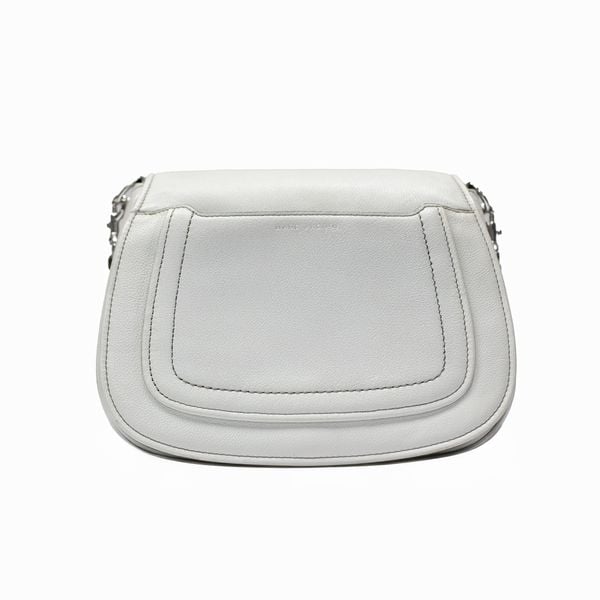  Marc Jacobs Empire City Leather Messenger Bag - Light Grey 