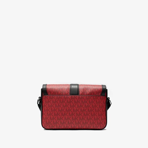  Michael Kors Hudson Signature Logo Crossbody Bag - Red 