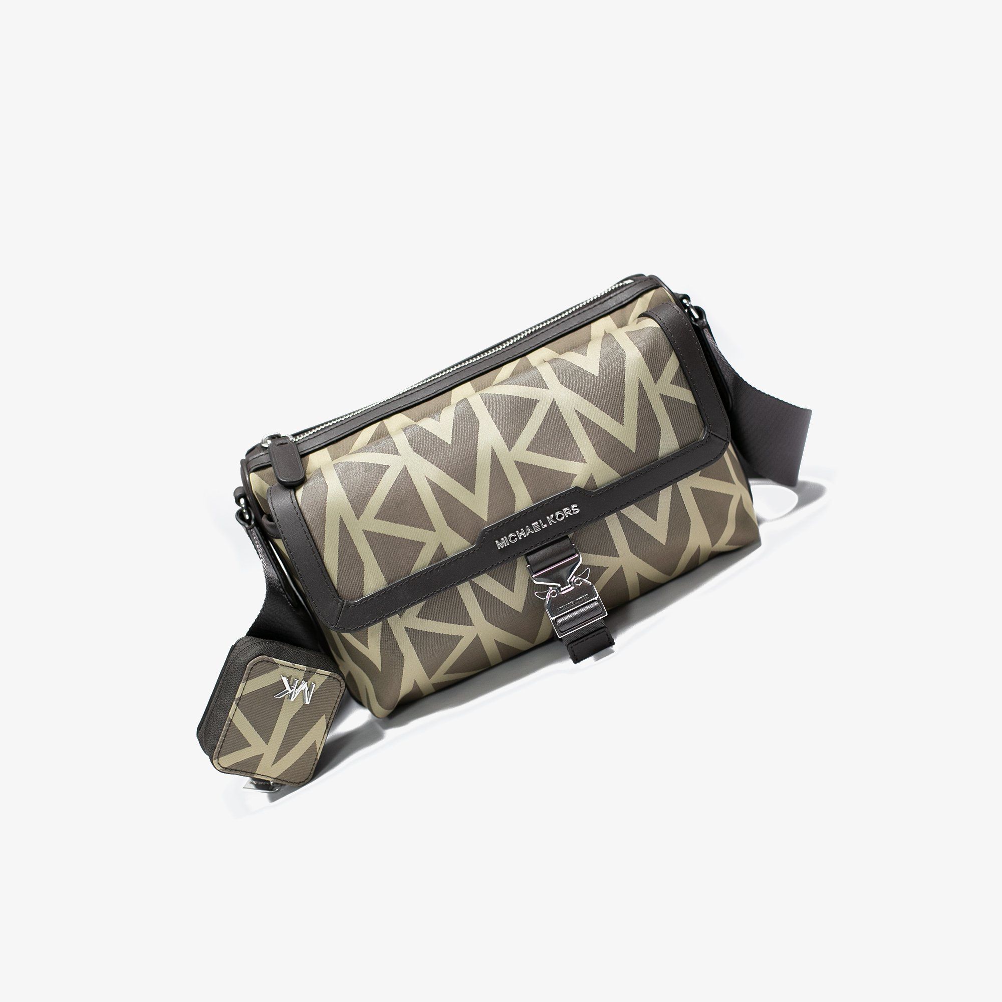  Michael Kors MK2000 Logo Jacquard Messenger Bag 