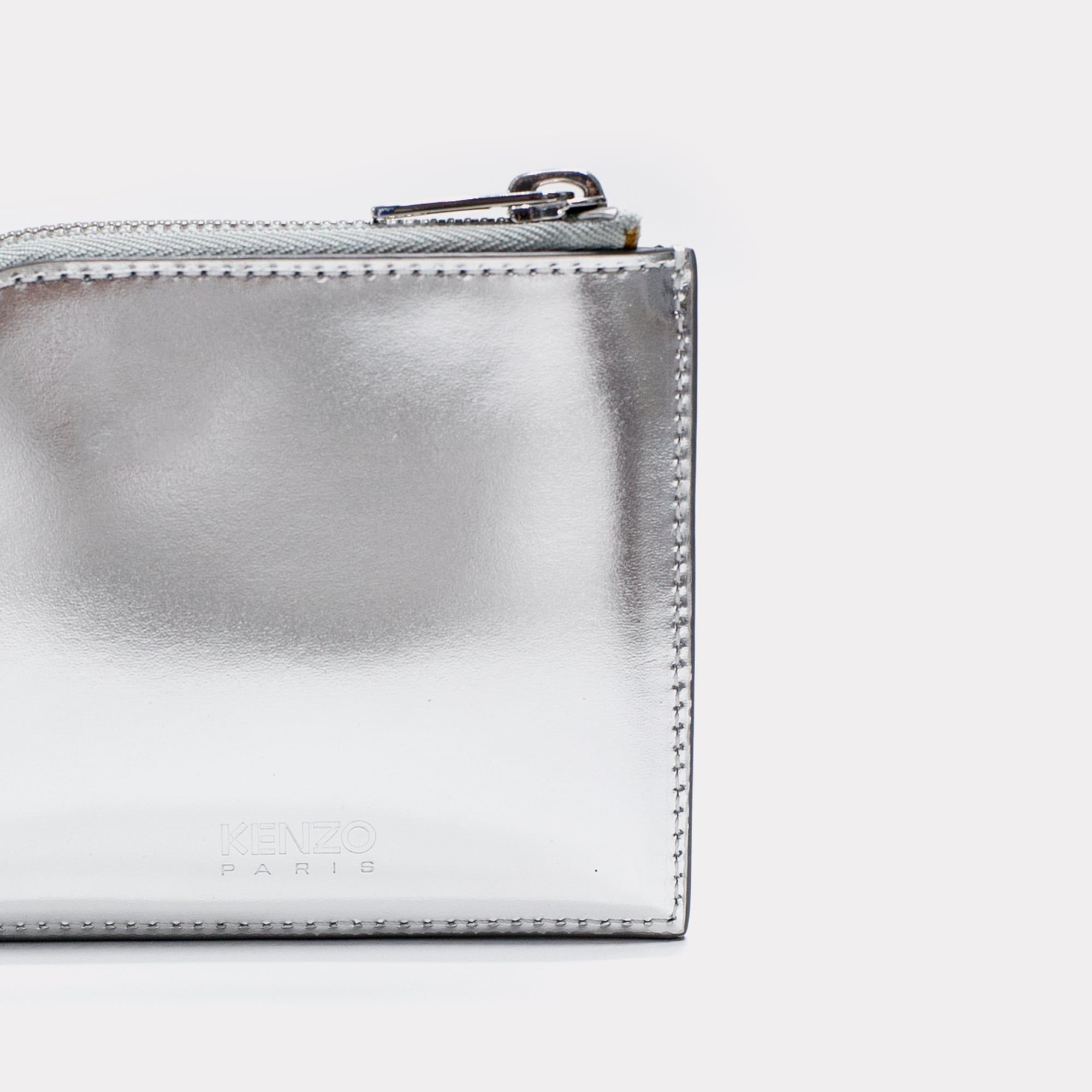  KENZO Paris Leather Wallet - Silver 