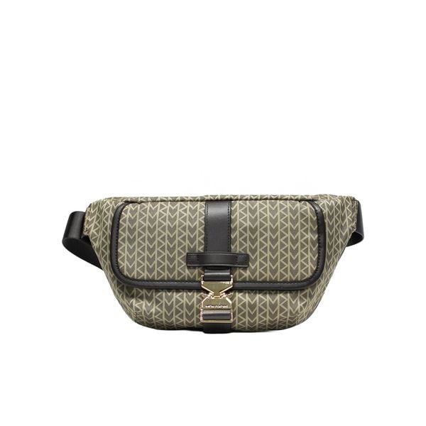  Michael Kors Eli MK2000 Logo Jacquard Sling Pack - Tan 