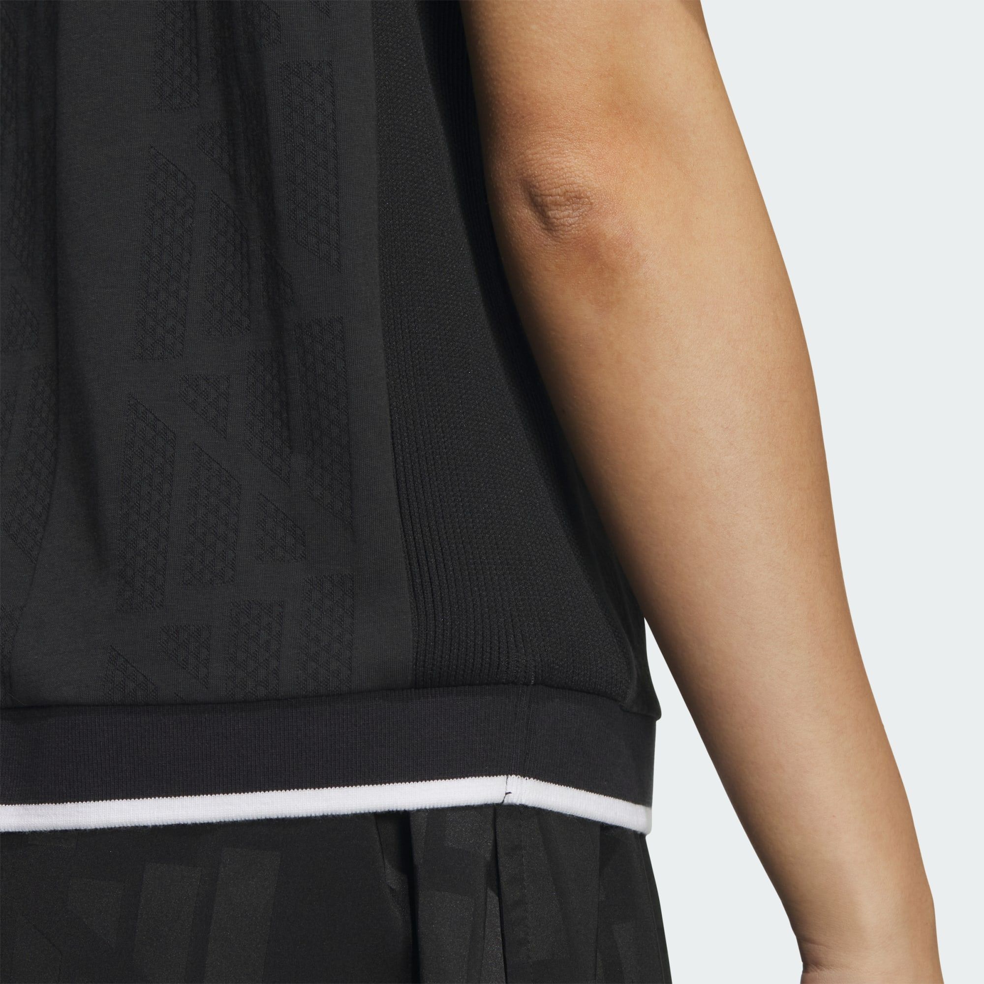  adidas Beyond Jacquard BOS Logo Short Sleeve Polo Shirt - Black 