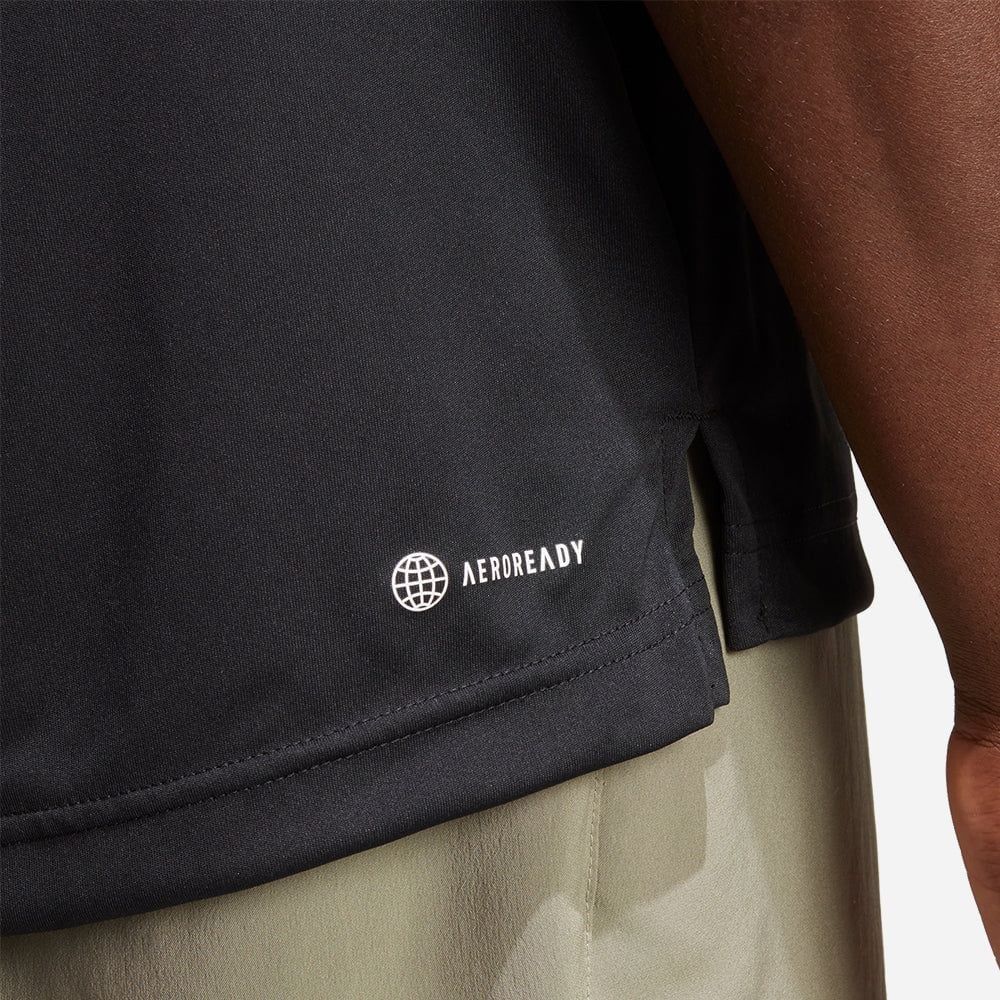  adidas Club 3-Stripes Tennis Polo Shirt - Black 