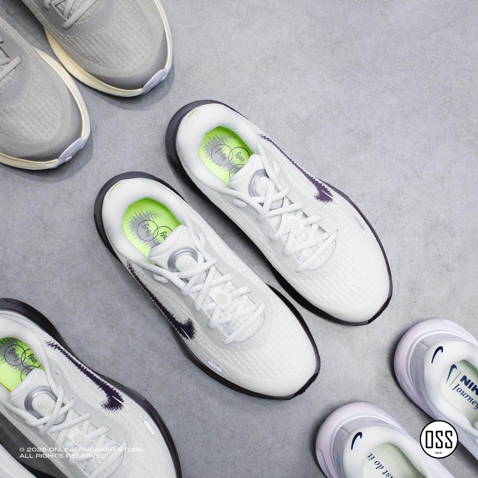  Nike Journey Run - Peak White / Dark Purple 