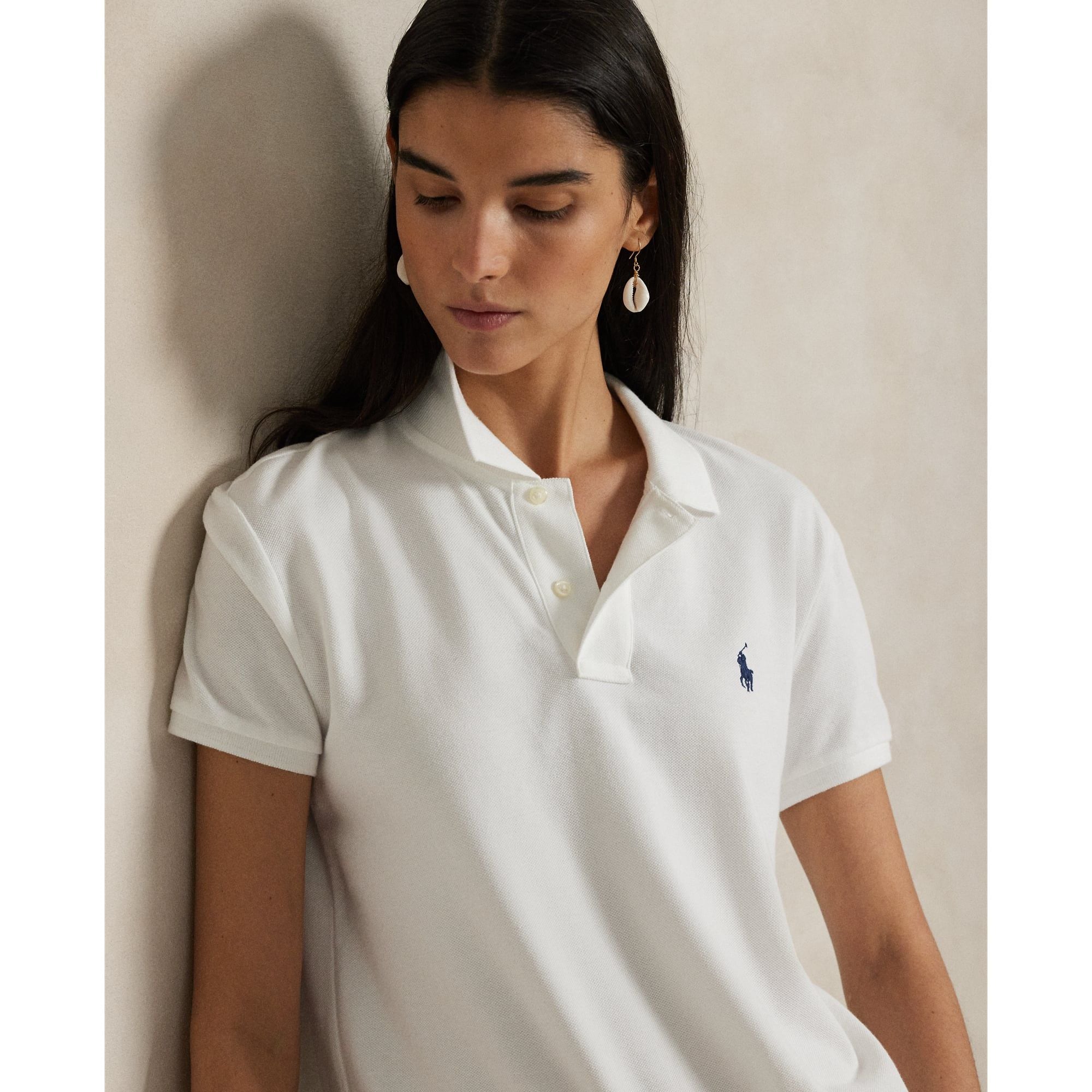 Ralph Lauren Classic Fit Mesh Polo Shirt Kids - White 