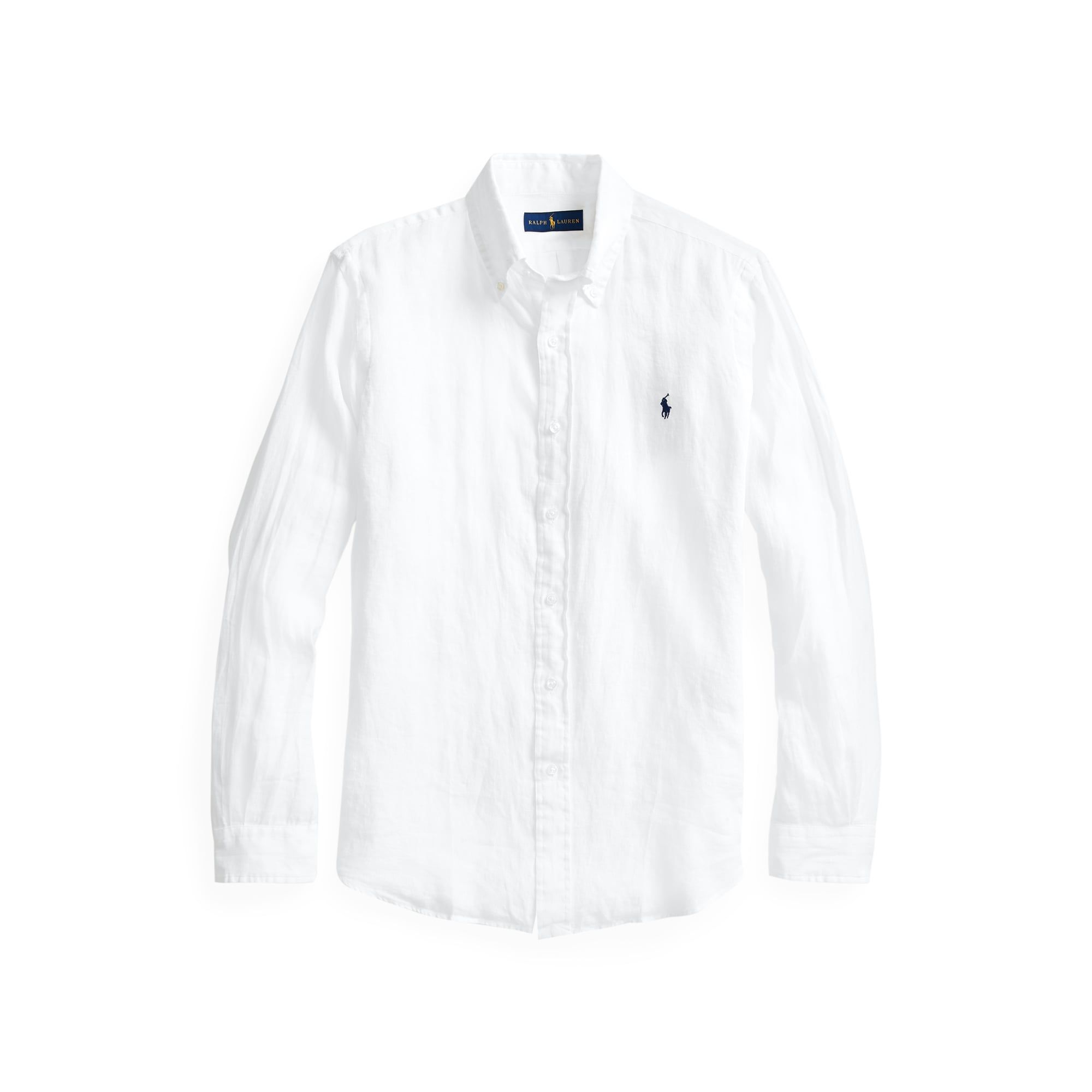  Ralph Lauren Custom Fit Linen Shirt - White 