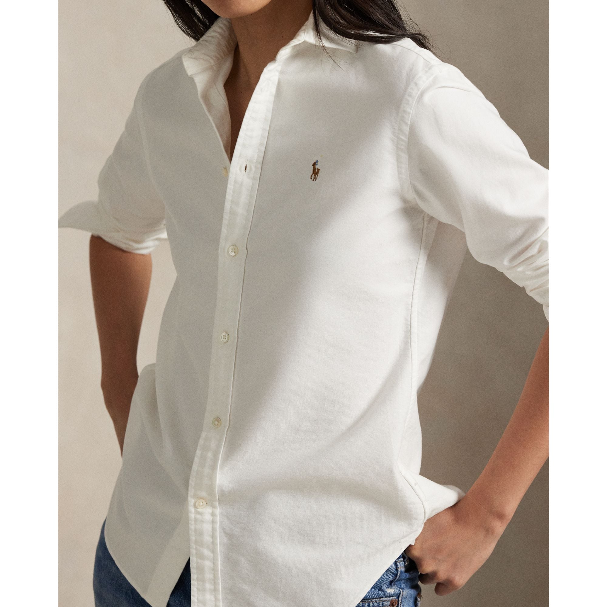  Ralph Lauren The Iconic Relaxed Fit Oxford Shirt - White 
