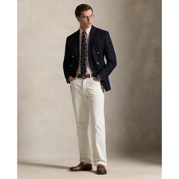  Ralph Lauren Classic Fit Striped Oxford Shirt - Peach 