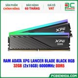  RAM ADATA XPG LANCER BLADE BLACK RGB - 32GB (2x16GB) 6000MHz DDR5 