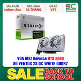  VGA MSI GeForce RTX 5060 8G VENTUS 2X OC WHITE GDDR7 