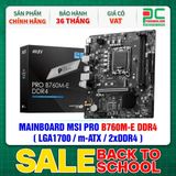  MAINBOARD MSI PRO B760M-E DDR4 ( LGA1700 / m-ATX / 2xDDR4 ) 