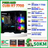  PCBH AMD CUBI RYZEN 7 7700 / B650M WiFi / RX 7600 8GB / 16GB DDR5 / 500GB 