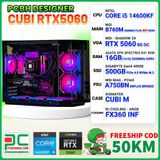  PCBH DESIGNER CUBI CORE i5 14600KF / B760M WiFi / RTX 5060 8GB / 16GB / 500GB 