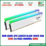  RAM ADATA XPG LANCER BLADE WHITE RGB - 32GB (2x16GB) 6000MHz DDR5 