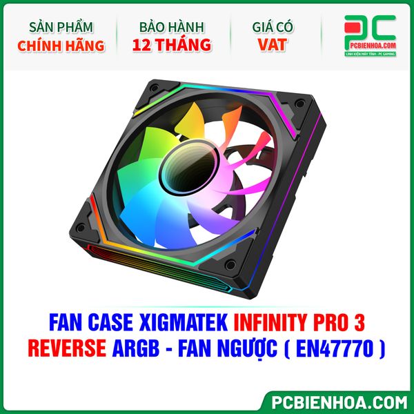 FAN CASE XIGMATEK INFINITY PRO 3 REVERSE ARGB - FAN NGƯỢC ( EN47770 ...