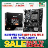  MAINBOARD MSI B450M-A PRO MAX II ( AM4 / m-ATX / 2xDDR4 ) 