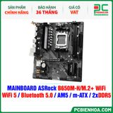  DDR5 - MAINBOARD ASRock B650M-H/M.2+ WiFi ( WiFi 5 / Bluetooth 5.0 / AM5 / m-ATX / 2xDDR5 ) 