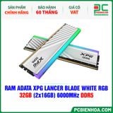  RAM ADATA XPG LANCER BLADE WHITE RGB - 32GB (2x16GB) 6000MHz DDR5 