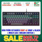  BÀN PHÍM CƠ DAREU EK87 v2 GRAY x BLACK ( MULTI LED / DREAM SWITCH ) 