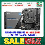  MAINBOARD MSI PRO H610M-E DDR4 ( LGA1700 / m-ATX / 2xDDR4 ) 