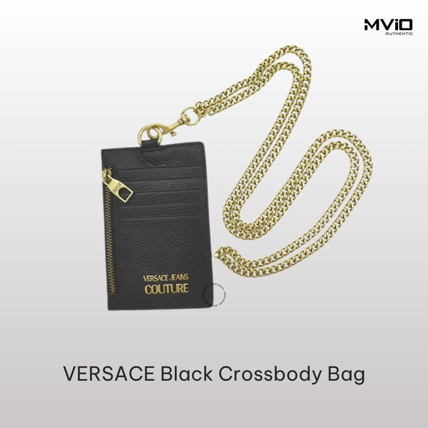  Túi Chéo Versace Mini Đen Xích Vàng 72Ya5Pa6 