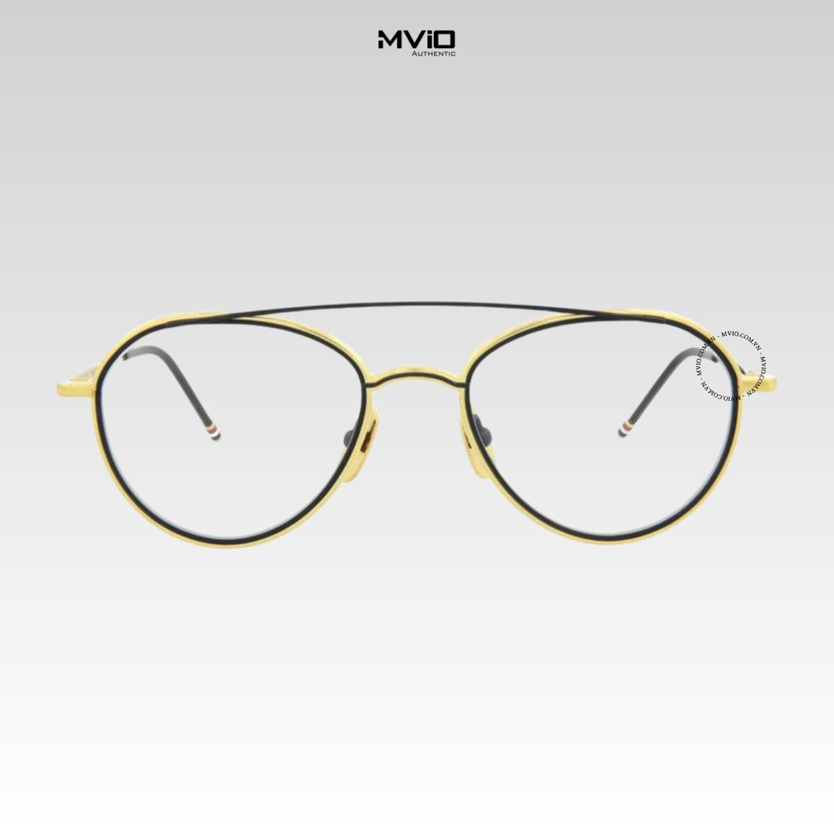  Kính Thom Browne Gọng Gold Viền Cờ TB109 CGLDNVY 