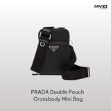  Túi Prada Phone Box Đen 2 Ngăn Da Sần 2ZH126053 F0002 
