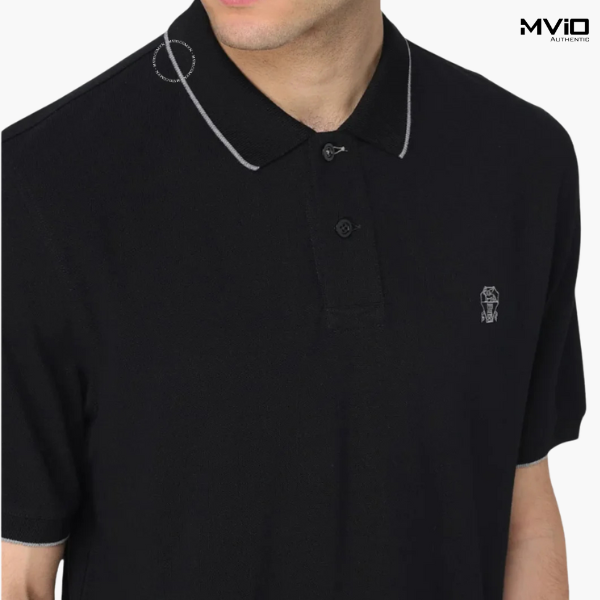  Polo Brunello Cucinelli Đen Logo MOT638765 