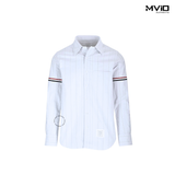  Sơ Mi Thom Browne Trắng Kẻ Xám To Oxford MWL301O 07720 