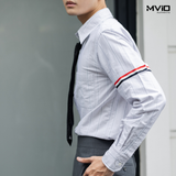  Sơ Mi Thom Browne Trắng Kẻ Xám To Oxford MWL301O 07720 