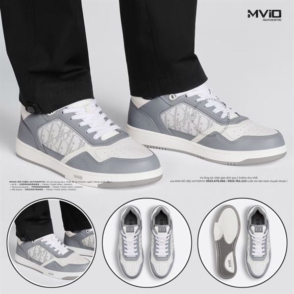  SNEAKER DIOR B27 GREY VÂN OBLIQUE CHÌM  3SN272LIJ89041 