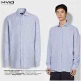  Sơ Mi Zegna Dài Tay Xanh Kẻ UFX27A9 SRF7 