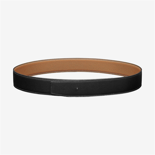  Belt Hermes Reversible Leather Strap Noir /Gold ( Đen/ Vàng Bò) 