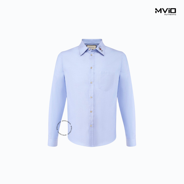  Sơ Mi Gucci Dài Tay Xanh Ong Be Cổ 575298 ZAB2U 